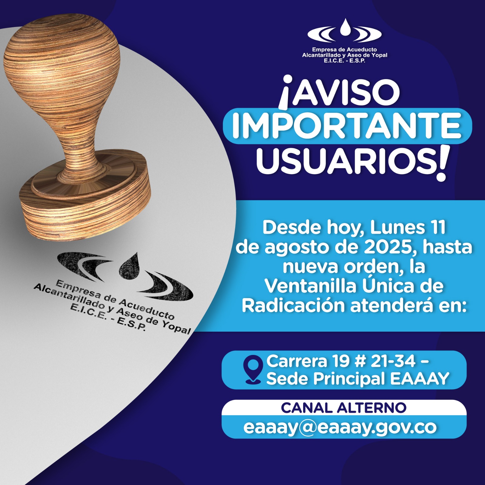 Aviso importantes Usuarios